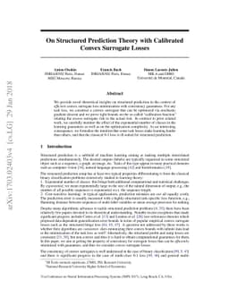 On Structured Prediction Theory with Calibrated Convex Surrogate Losses