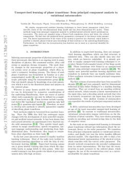 Unsupervised learning of phase transitions: from principal component
  analysis to variational autoencoders