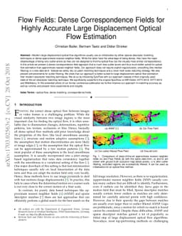 Flow Fields: Dense Correspondence Fields for Highly Accurate Large
  Displacement Optical Flow Estimation