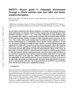 SAFETY: Secure gwAs in Federated Environment Through a hYbrid solution
  with Intel SGX and Homomorphic Encryption