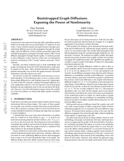 Bootstrapped Graph Diffusions: Exposing the Power of Nonlinearity