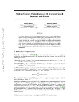 Online Convex Optimization with Unconstrained Domains and Losses