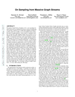 On Sampling from Massive Graph Streams