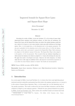 Improved bounds for Square-Root Lasso and Square-Root Slope