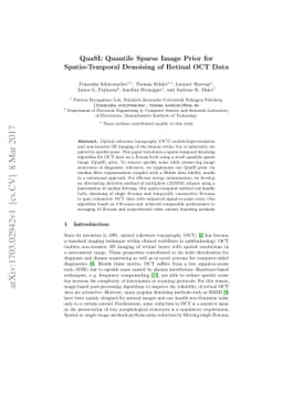 QuaSI: Quantile Sparse Image Prior for Spatio-Temporal Denoising of
  Retinal OCT Data