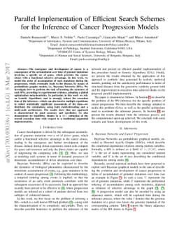 Parallel Implementation of Efficient Search Schemes for the Inference of
  Cancer Progression Models
