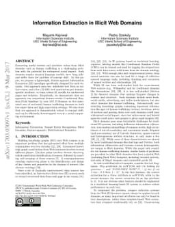 Information Extraction in Illicit Domains