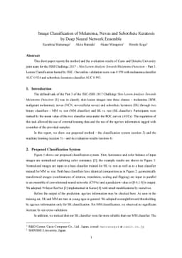 Image Classification of Melanoma, Nevus and Seborrheic Keratosis by Deep
  Neural Network Ensemble