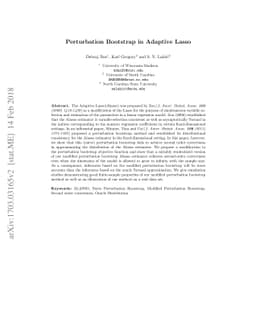 Perturbation Bootstrap in Adaptive Lasso