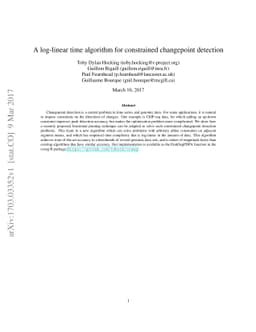 A log-linear time algorithm for constrained changepoint detection