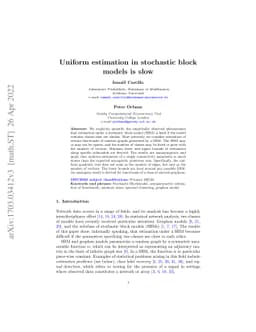Uniform estimation in stochastic block models is slow