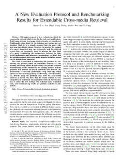 A New Evaluation Protocol and Benchmarking Results for Extendable
  Cross-media Retrieval