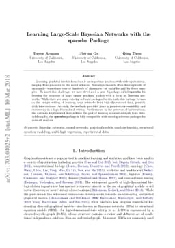 Learning Large-Scale Bayesian Networks with the sparsebn Package