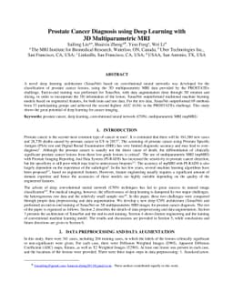 Prostate Cancer Diagnosis using Deep Learning with 3D Multiparametric
  MRI