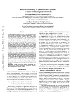 Feature overwriting as a finite mixture process: Evidence from
  comprehension data