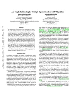 Any-Angle Pathfinding for Multiple Agents Based on SIPP Algorithm