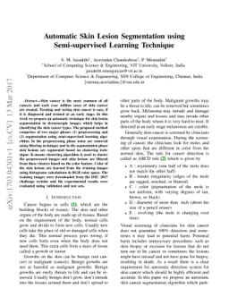 Automatic Skin Lesion Segmentation using Semi-supervised Learning
  Technique