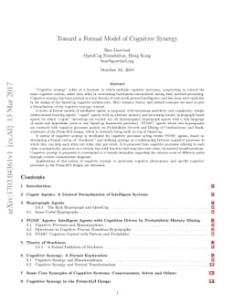 Toward a Formal Model of Cognitive Synergy