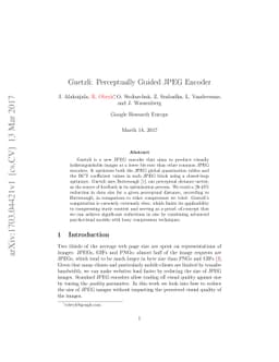 Guetzli: Perceptually Guided JPEG Encoder