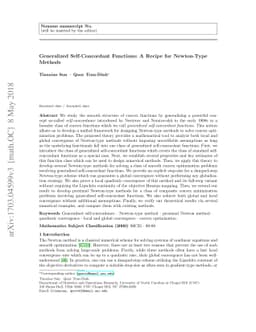 Generalized Self-Concordant Functions: A Recipe for Newton-Type Methods