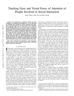 Tracking Gaze and Visual Focus of Attention of People Involved in Social
  Interaction