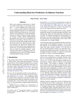 Understanding Black-box Predictions via Influence Functions