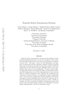 Towards Moral Autonomous Systems