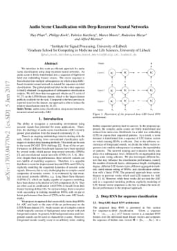 Audio Scene Classification with Deep Recurrent Neural Networks