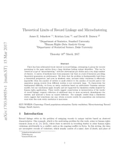 Theoretical Limits of Record Linkage and Microclustering