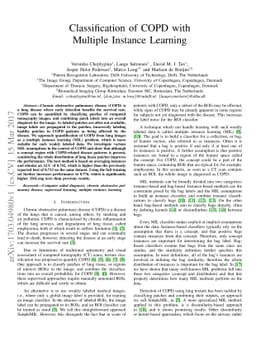 Classification of COPD with Multiple Instance Learning