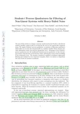 Student-t Process Quadratures for Filtering of Non-Linear Systems with
  Heavy-Tailed Noise
