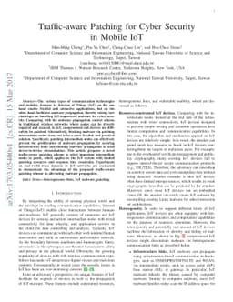 Traffic-aware Patching for Cyber Security in Mobile IoT
