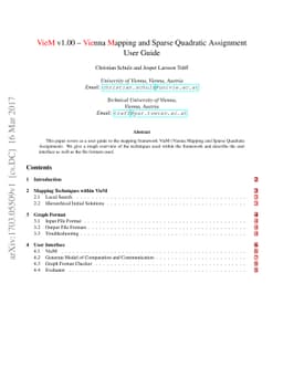 VieM v1.00 -- Vienna Mapping and Sparse Quadratic Assignment User Guide