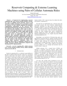 Reservoir Computing and Extreme Learning Machines using Pairs of
  Cellular Automata Rules
