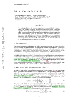 Particle Value Functions