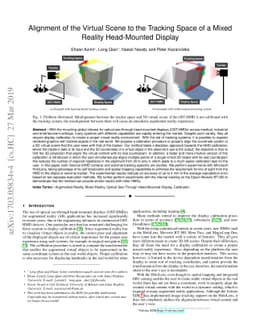 Alignment of the Virtual Scene to the Tracking Space of a Mixed Reality
  Head-Mounted Display
