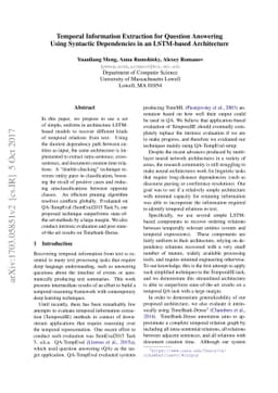 Temporal Information Extraction for Question Answering Using Syntactic
  Dependencies in an LSTM-based Architecture