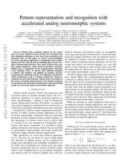 Pattern representation and recognition with accelerated analog
  neuromorphic systems