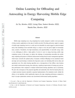 Online Learning for Offloading and Autoscaling in Energy Harvesting
  Mobile Edge Computing