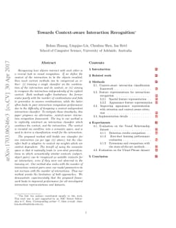 Towards Context-aware Interaction Recognition