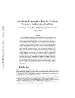 An Adaptive Framework to Tune the Coordinate Systems in Evolutionary
  Algorithms