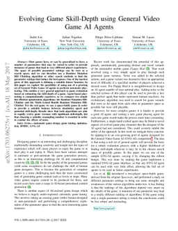 Evolving Game Skill-Depth using General Video Game AI Agents