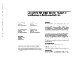 Designing for older adults: review of touchscreen design guidelines