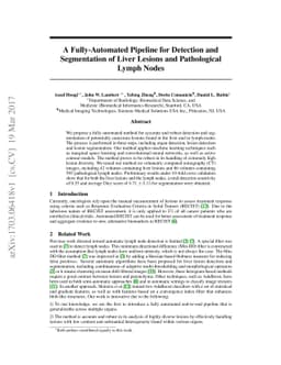 A Fully-Automated Pipeline for Detection and Segmentation of Liver
  Lesions and Pathological Lymph Nodes
