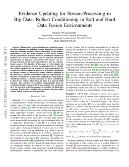 Evidence Updating for Stream-Processing in Big-Data: Robust Conditioning
  in Soft and Hard Fusion Environments