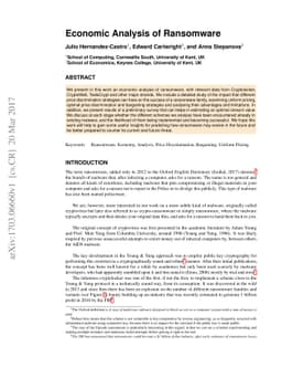 Economic Analysis of Ransomware