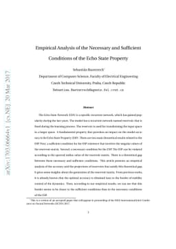Empirical Analysis of the Necessary and Sufficient Conditions of the
  Echo State Property