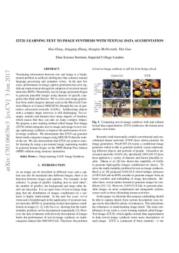 I2T2I: Learning Text to Image Synthesis with Textual Data Augmentation