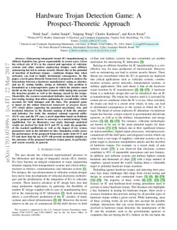 Hardware Trojan Detection Game: A Prospect-Theoretic Approach