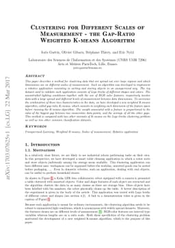 Clustering for Different Scales of Measurement - the Gap-Ratio Weighted
  K-means Algorithm